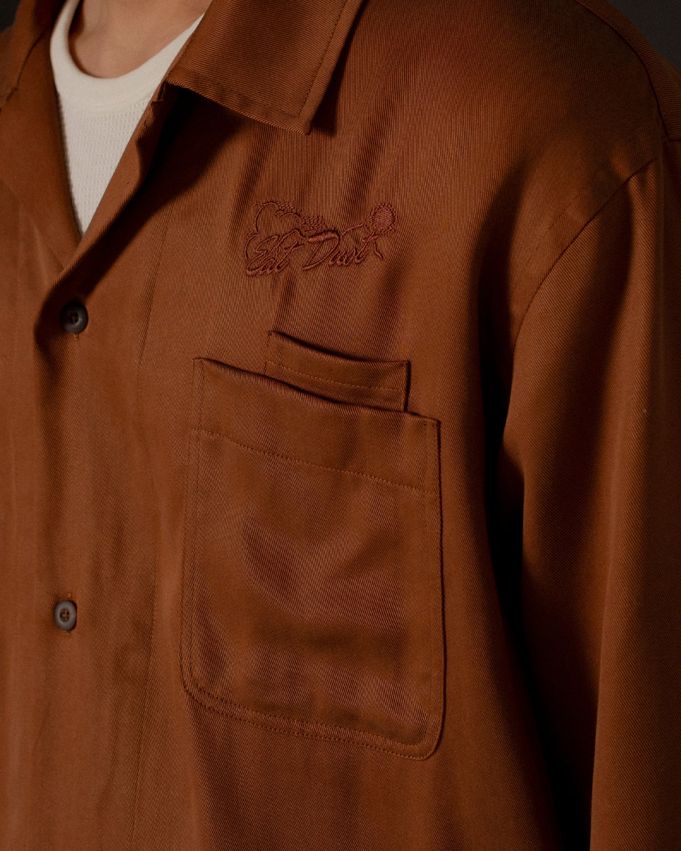 Havana Shirt Tencel Twill Brown