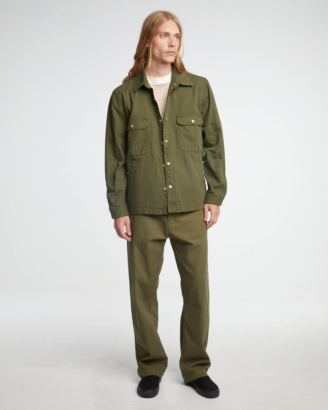 Troy Shirt HBT Cotton Avocado