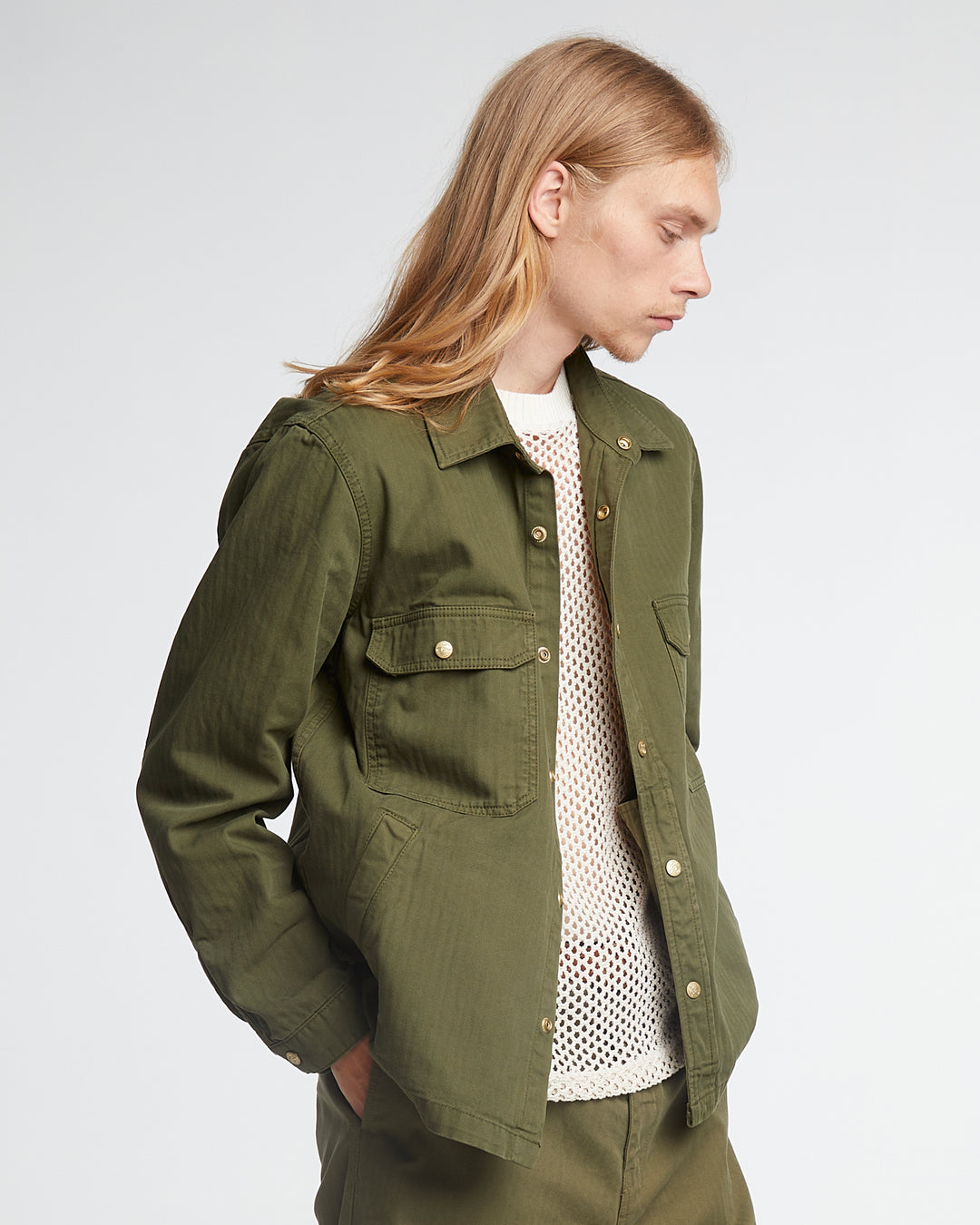 Troy Shirt HBT Cotton Avocado