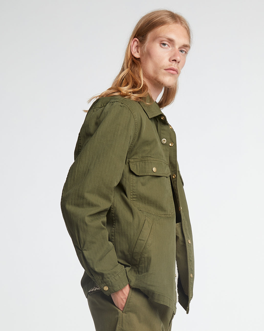 Troy Shirt HBT Cotton Avocado