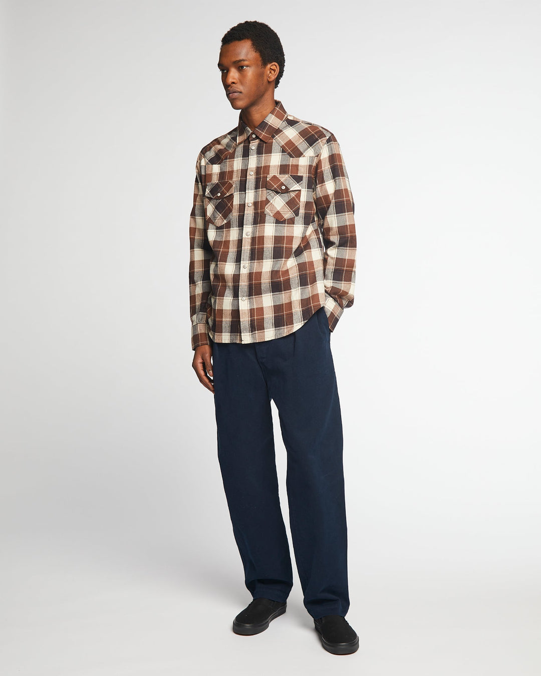 Western Shirt Polo Checks Chocolat