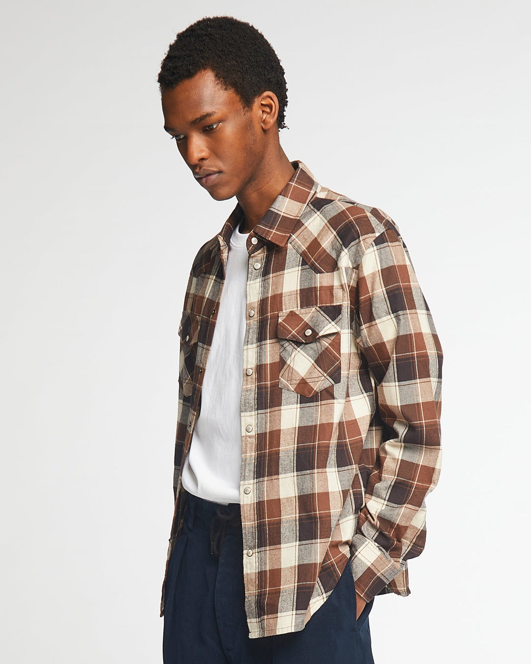 Western Shirt Polo Checks Chocolat