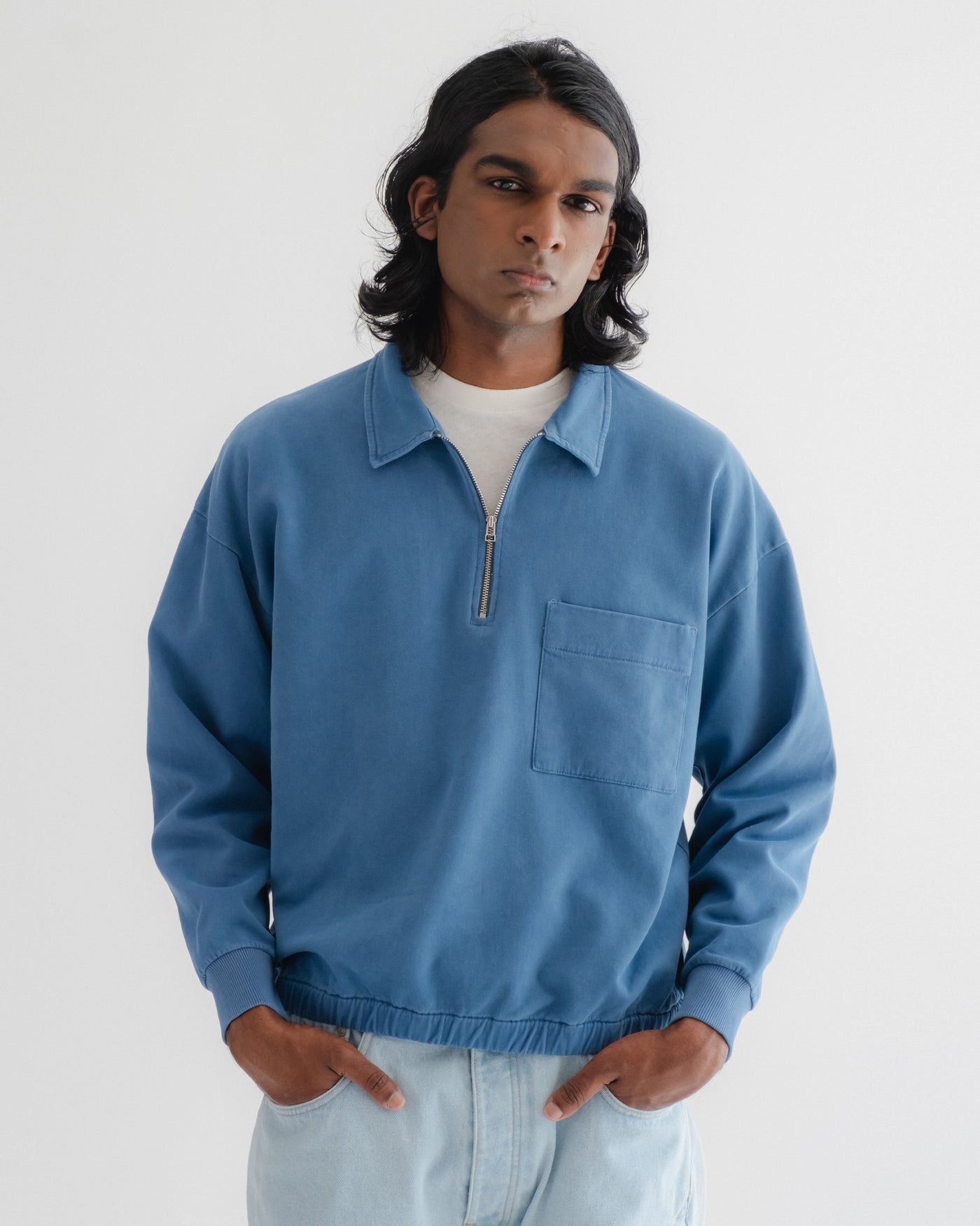 Nevada Sweater Twill Jersey Gaz Blue