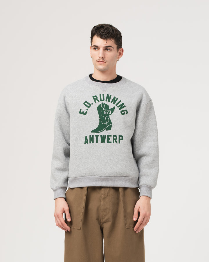 E.D. Running Sweater Jefferson Fleece Grey Melange