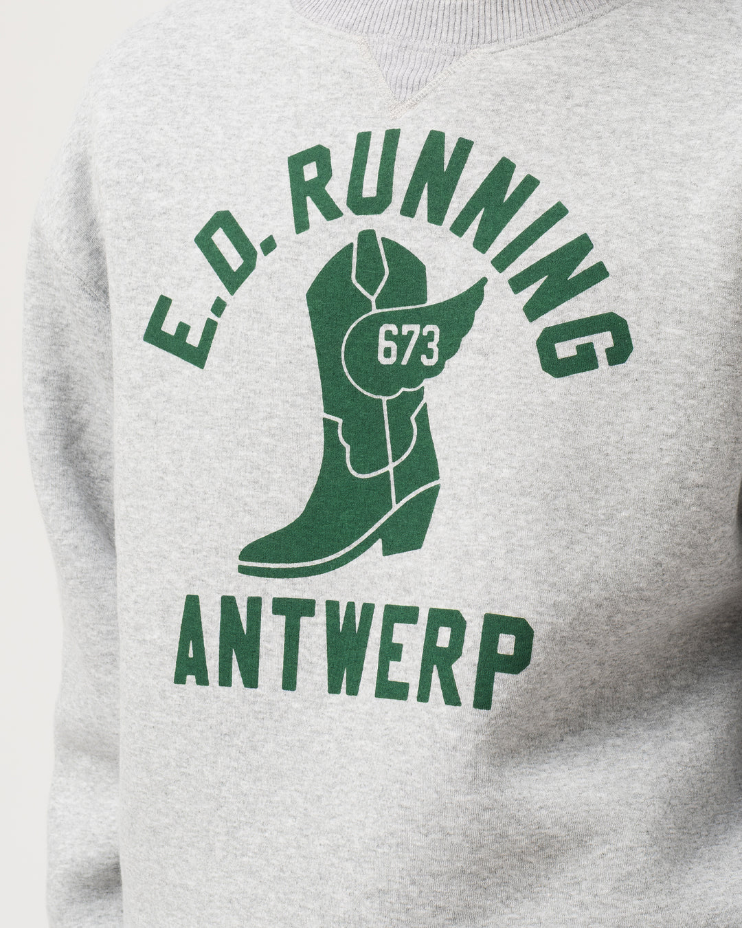 E.D. Running Sweater Jefferson Fleece Grey Melange