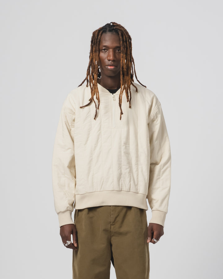 Oslo Sweater Quilted Cotton Ecru