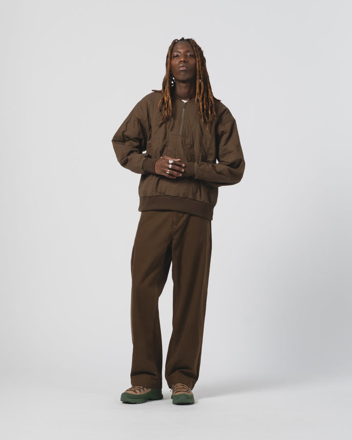 Oslo Sweater Quilted Cotton Java Brown