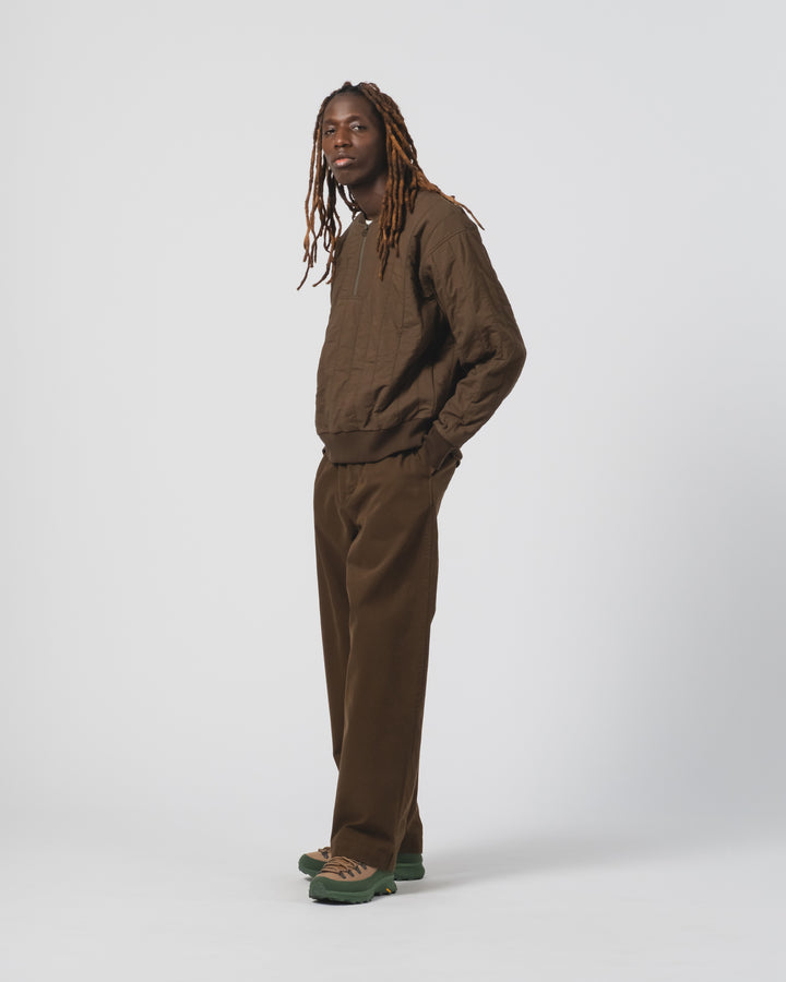 Oslo Sweater Quilted Cotton Java Brown