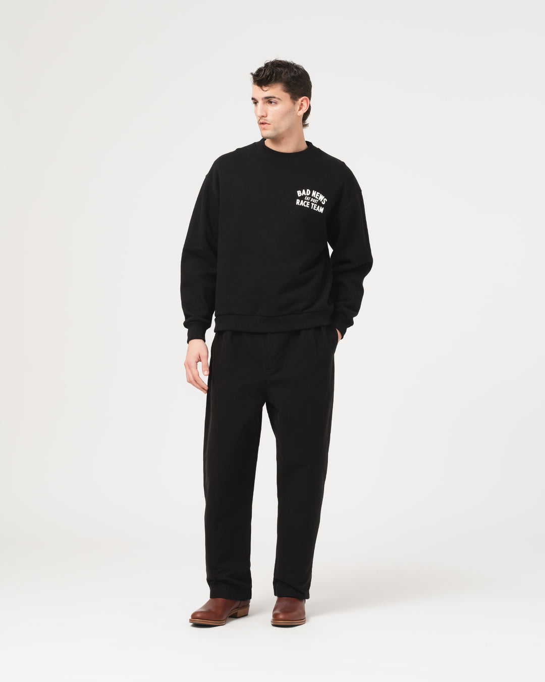 Bad News Sweater Basic Fleece Black
