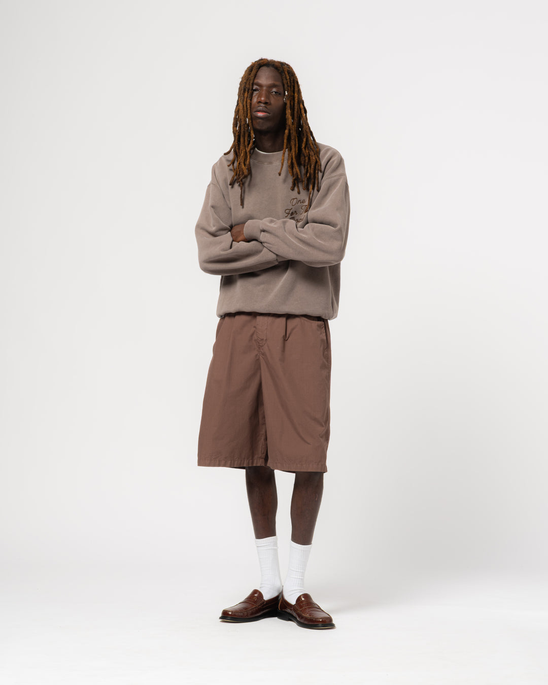 Detroit Sweater Basic Fleece Coffee Brown