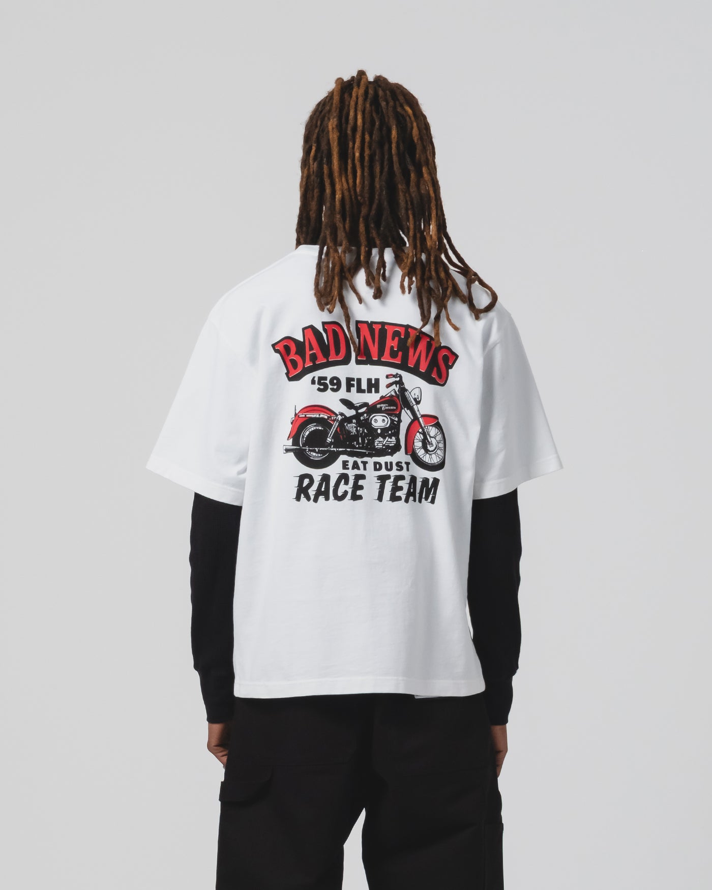 Bad News Tee Open End White