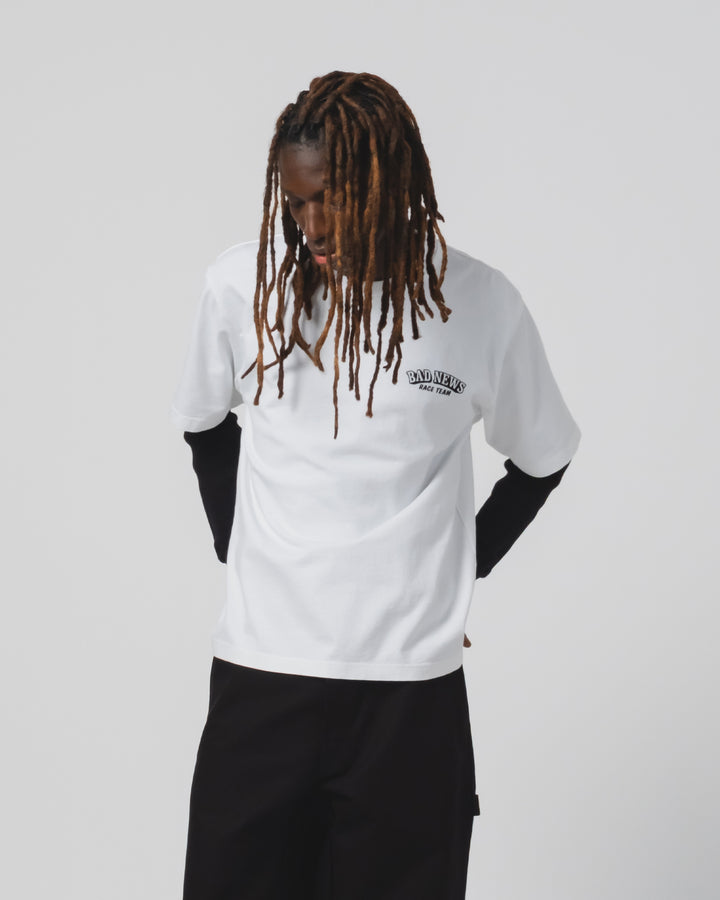 Bad News Tee Open End White