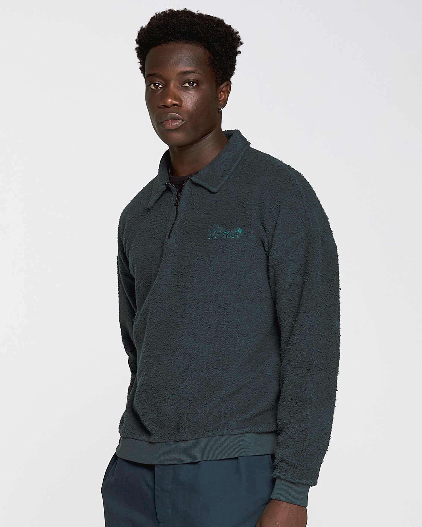 Nevada Sweater Basic Cotton Fleece Petrol