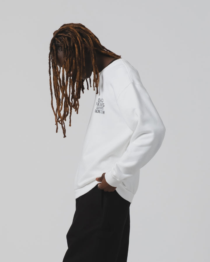 Bad News Sweater Basic Fleece White