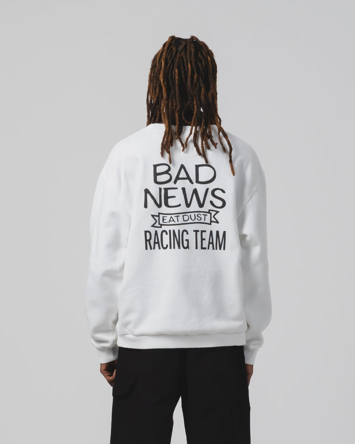 Bad News Sweater Basic Fleece White