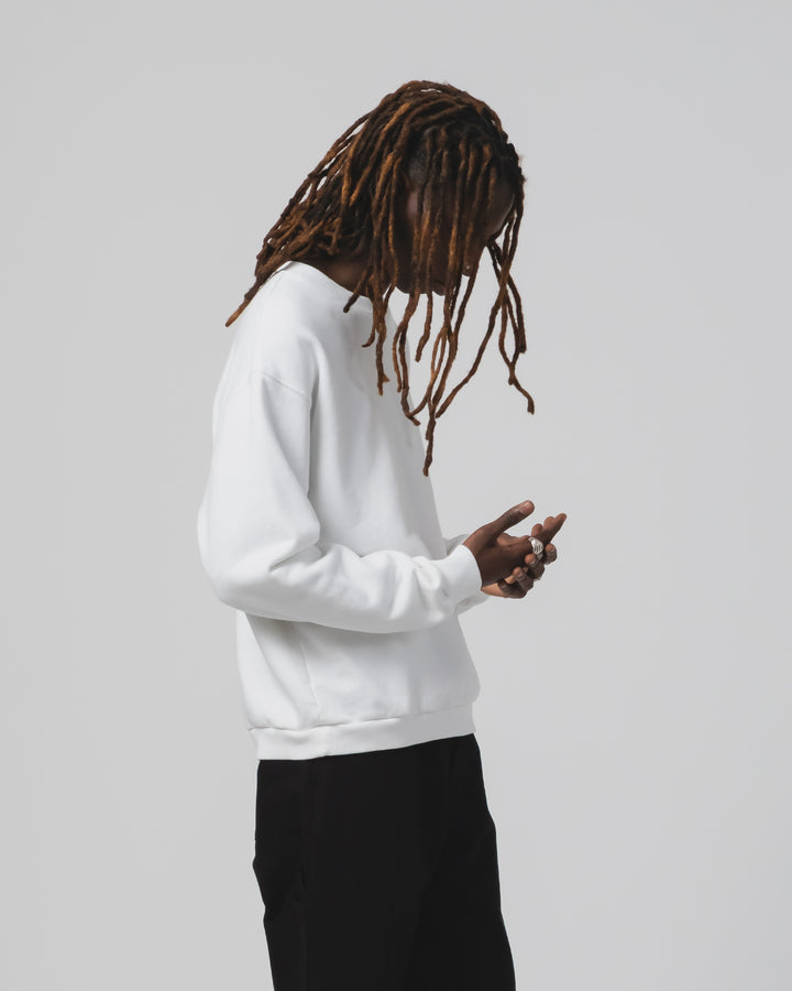 Bad News Sweater Basic Fleece White