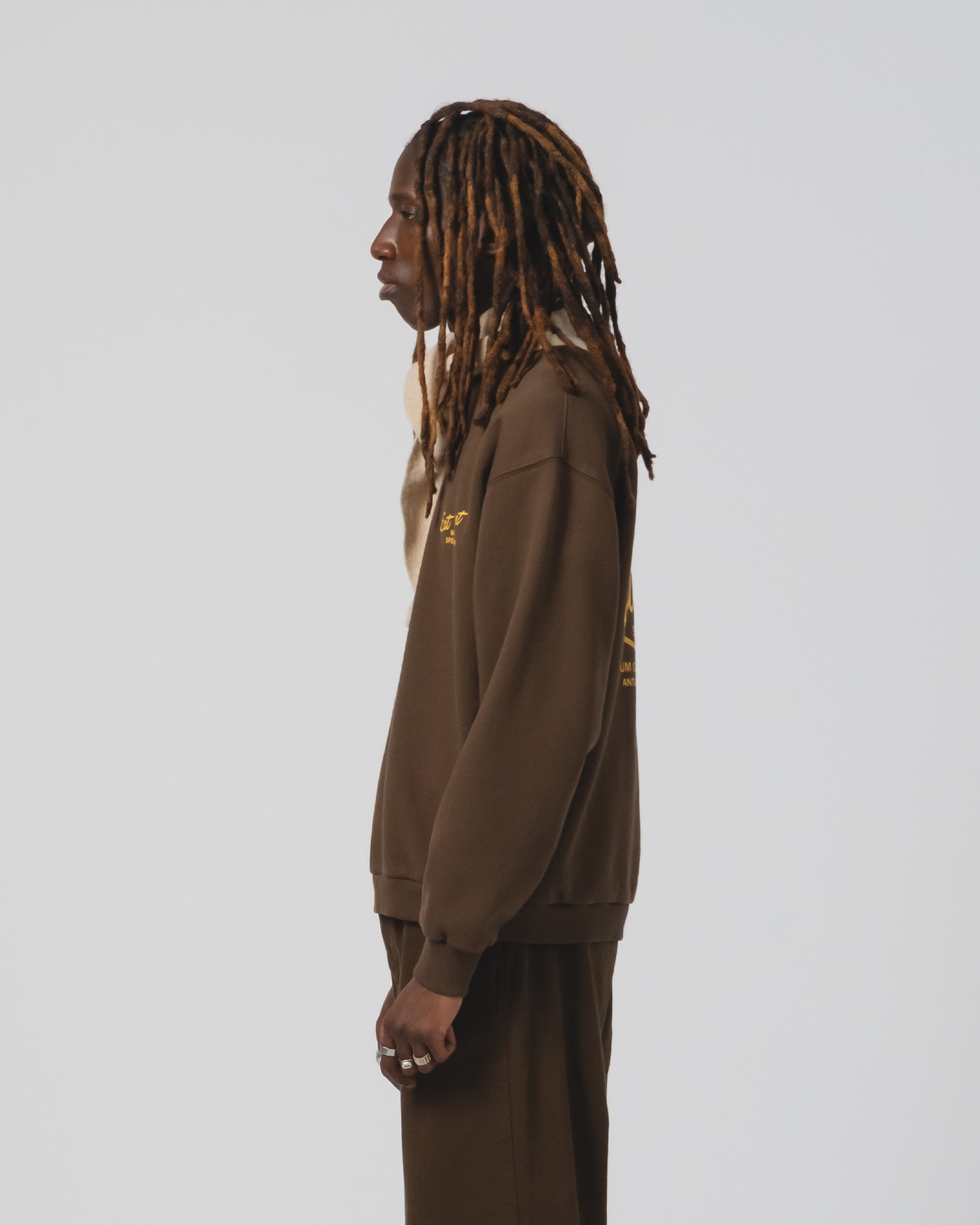 Western Sportswear Sweater Basic Fleece Brown