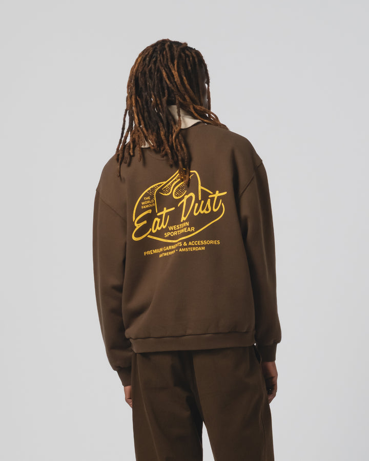 Western Sportswear Sweater Basic Fleece Brown