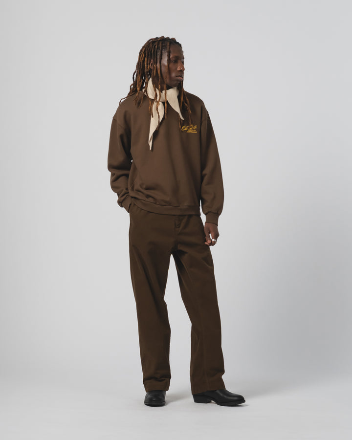 Western Sportswear Sweater Basic Fleece Brown