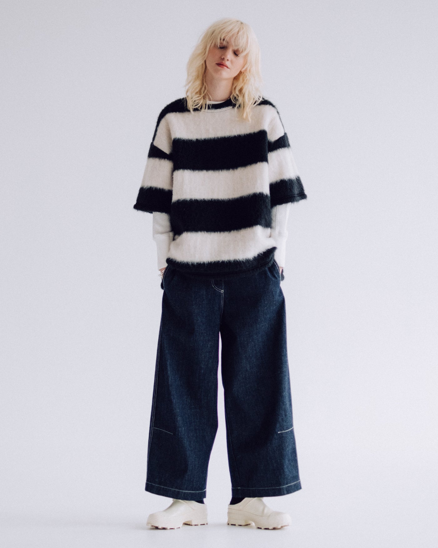 Big T Mohair Stripes Black/White