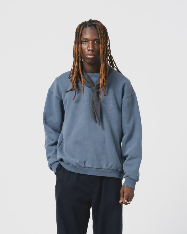 Detroit Sweater Basic Fleece Mallard Blue