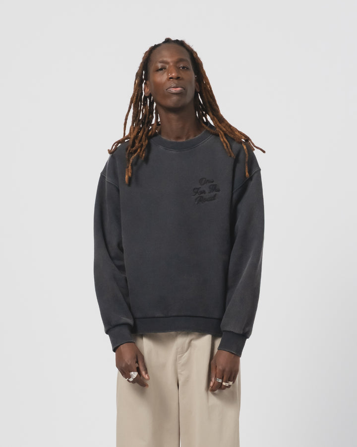 Detroit Sweater Basic Fleece Washed Black