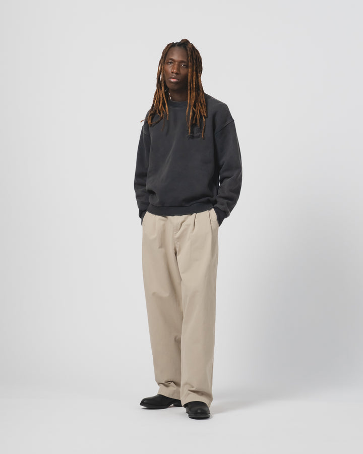 Detroit Sweater Basic Fleece Washed Black