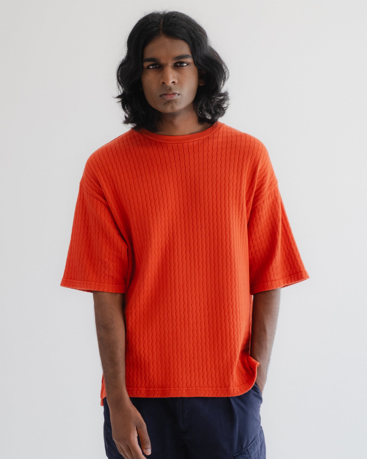 Big T Cotton Mesh Tangerine