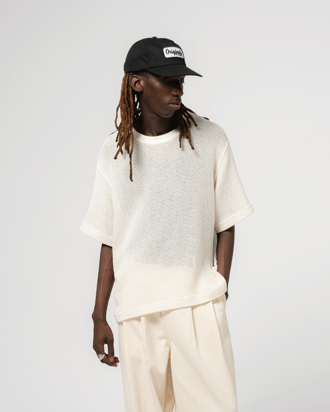 Power-T Trellis Cotton Ecru