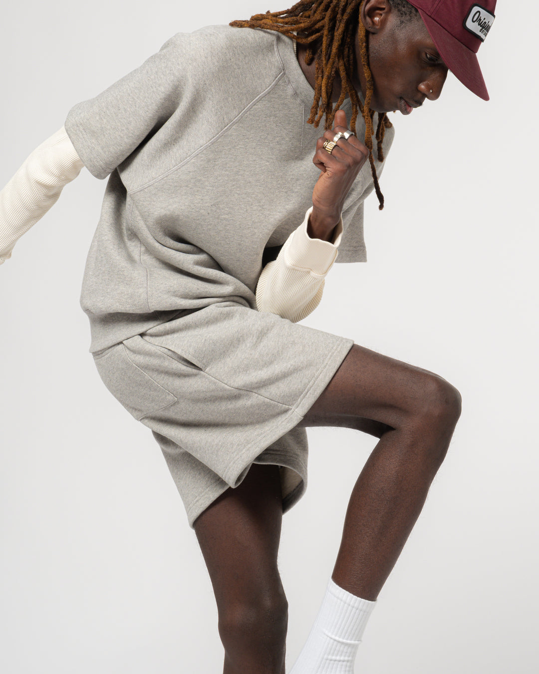 Rocky Shorts American Fleece Grey Melange