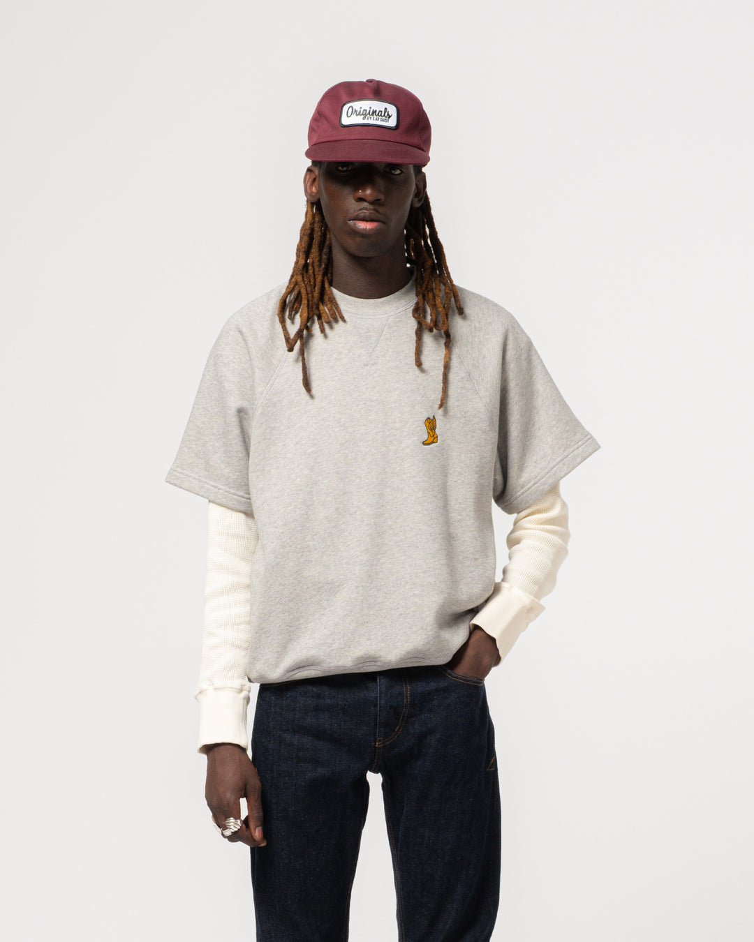 Rocky Sweater American Fleece Grey Melange