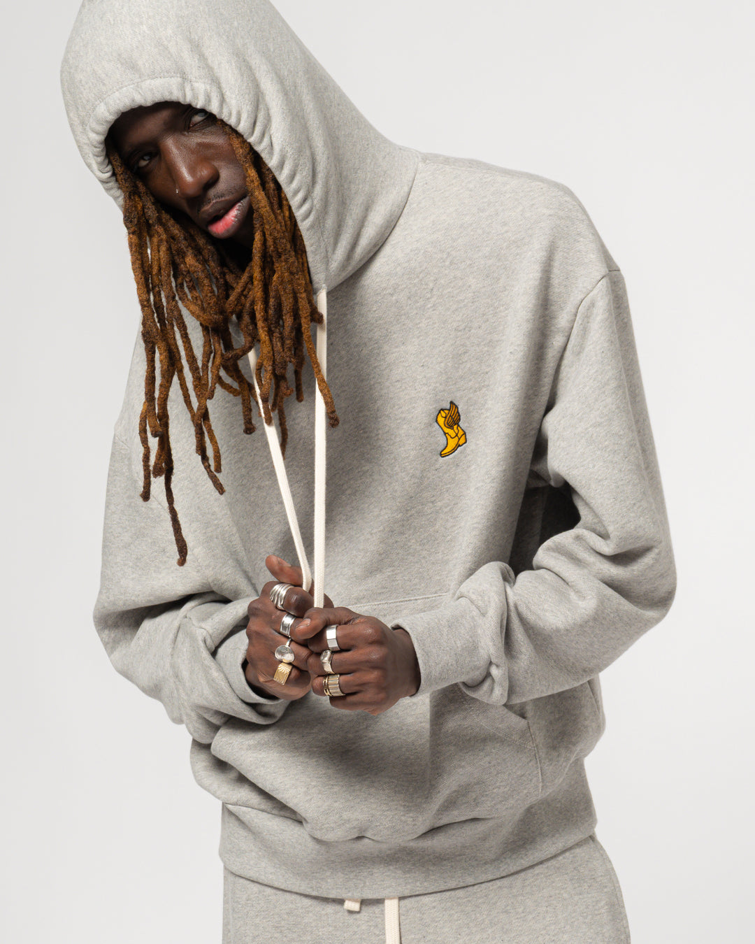 College Sweater American Fleece Grey Melange