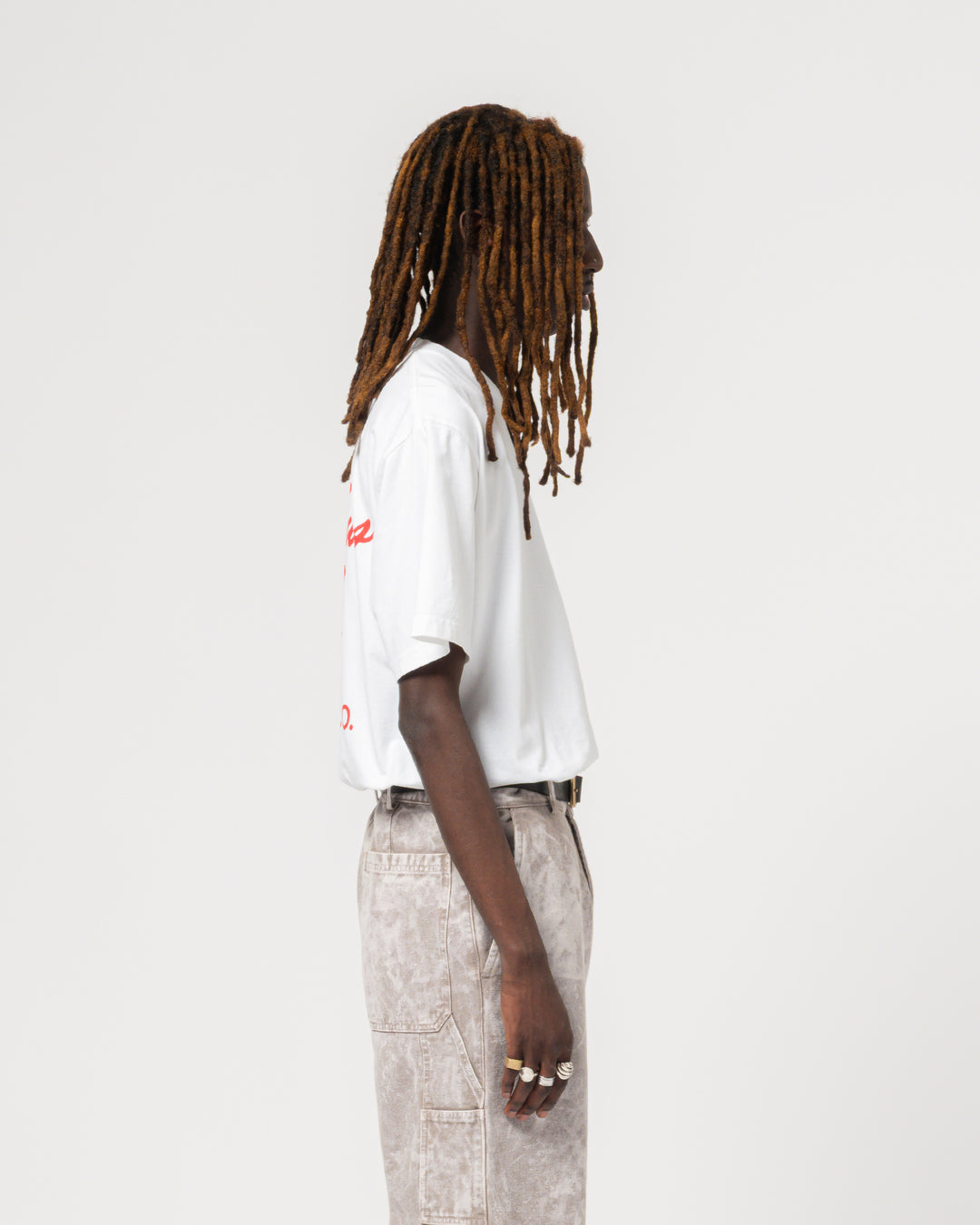 Bad News Racing Tee Open End White