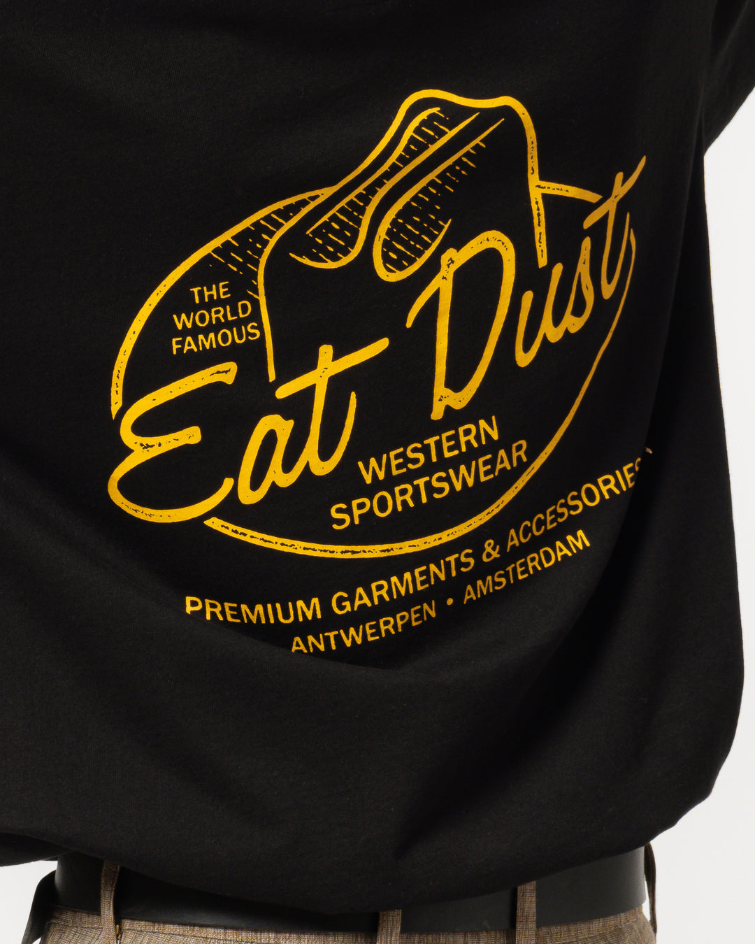 Cowboy Hat Tee Open End Black