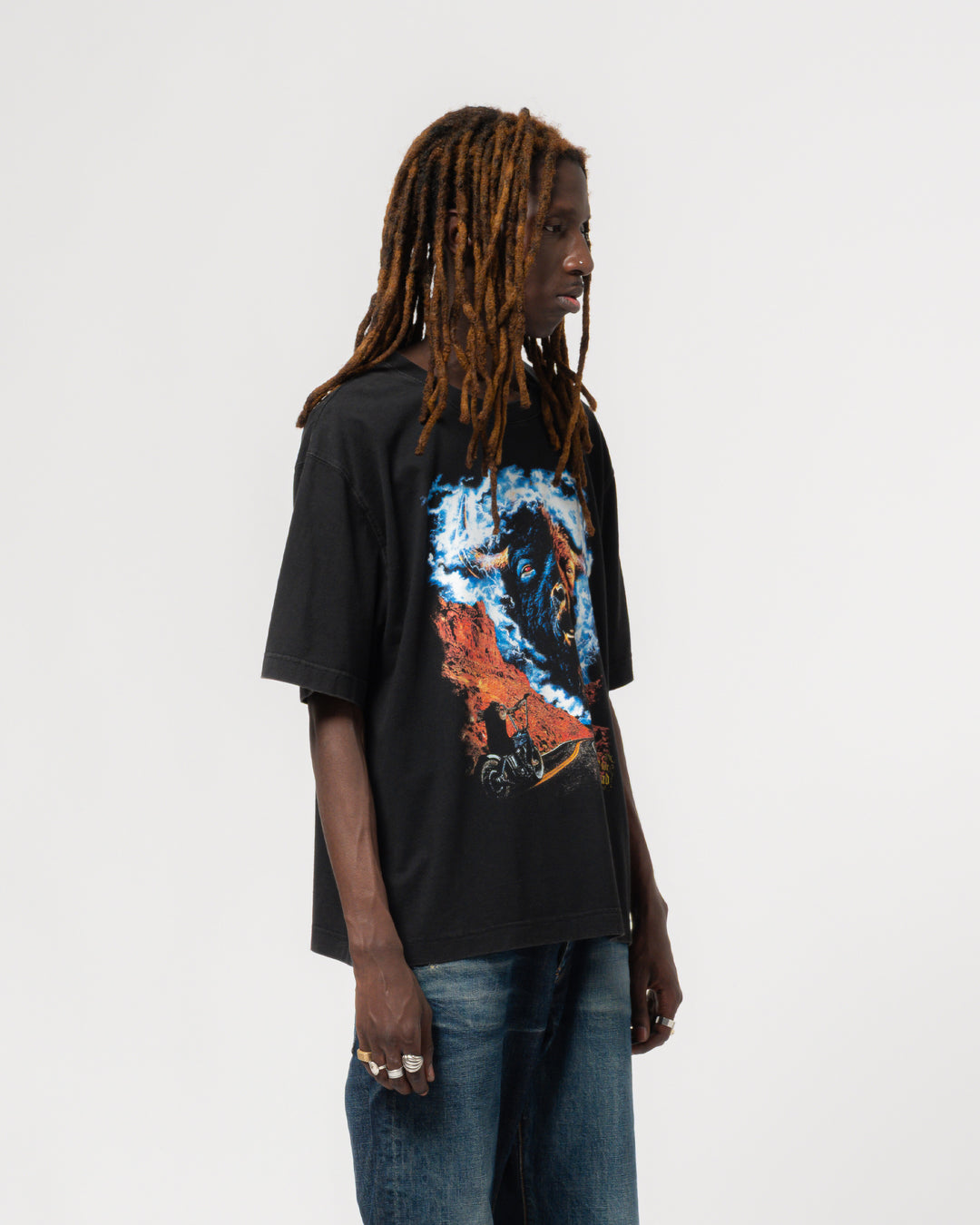 Buffalo Tee Open End Black