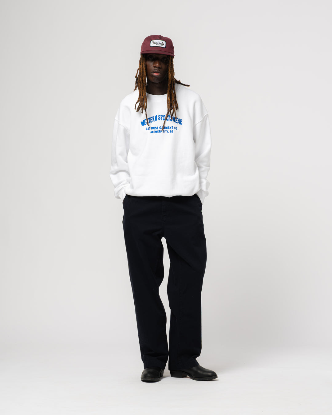 Detroit Sweater Western Sportswear Basic Fleece White