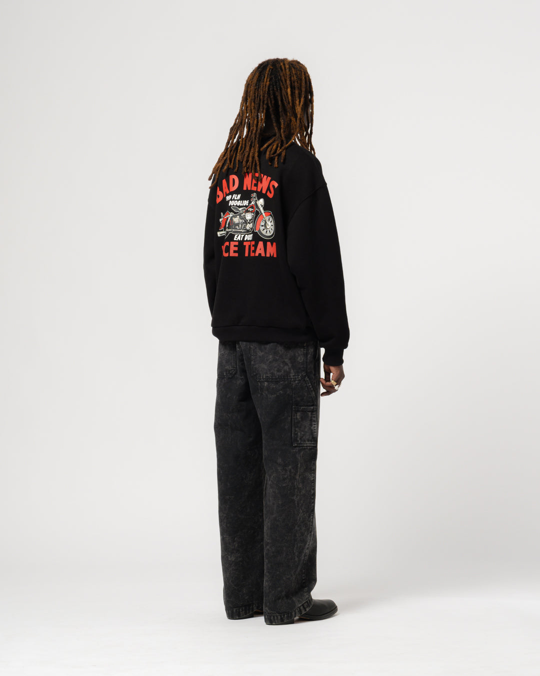 Detroit Sweater Bad News Basic Fleece Black