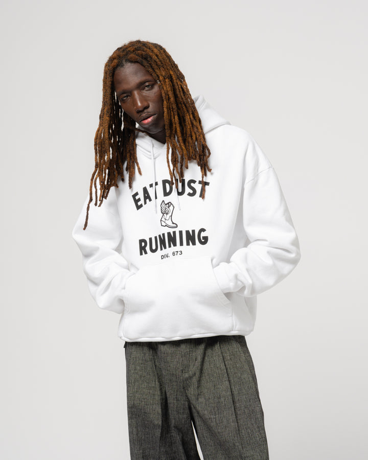 Eat Dust Running Hoody Basic Fleece White