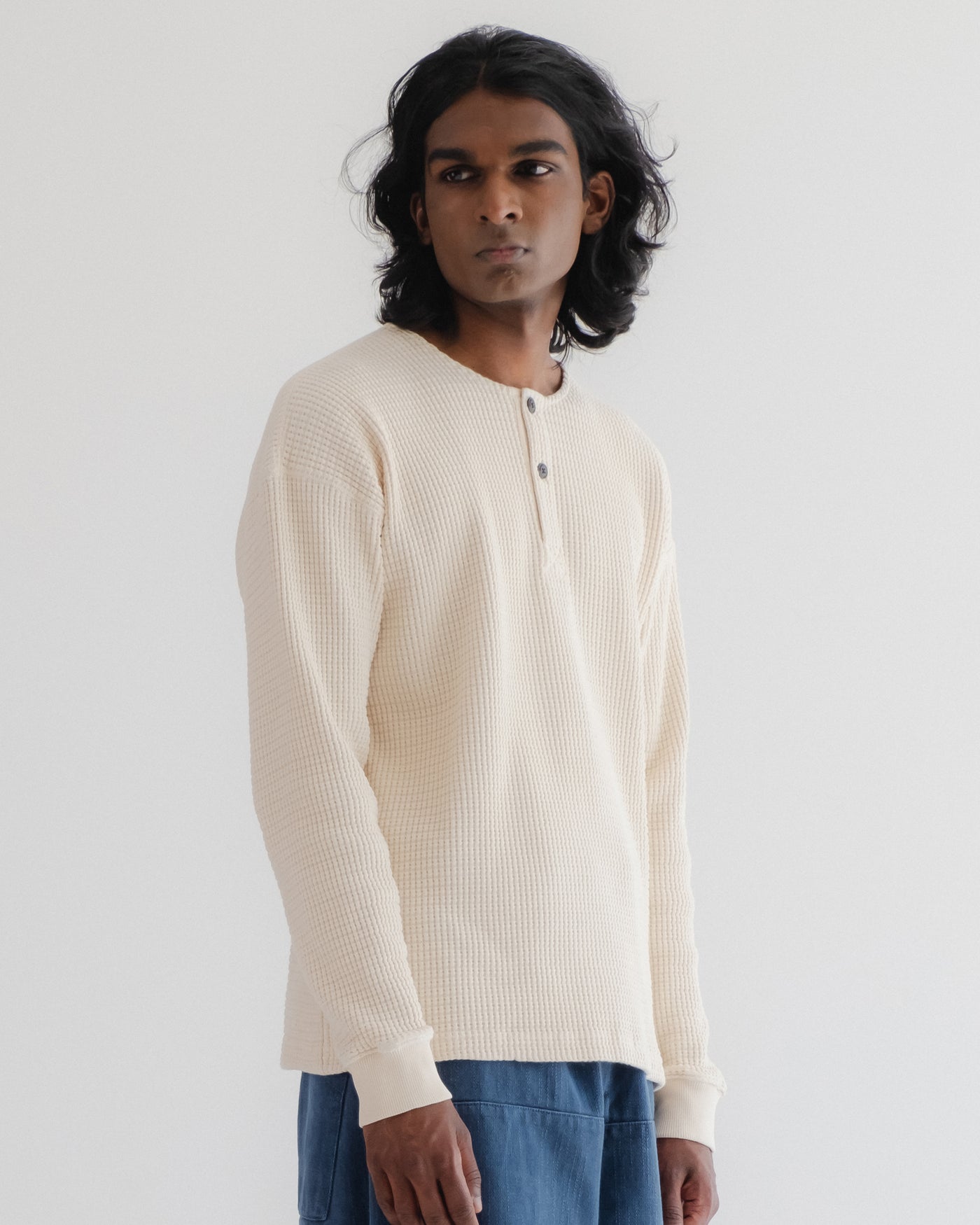 Venice Sweat Heavy Waffle Cotton Off-White