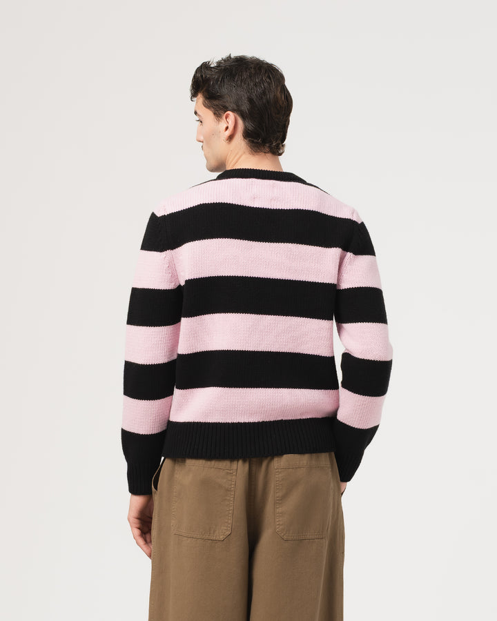 Club Sweater Delta Yarn Black/Pink Stripes