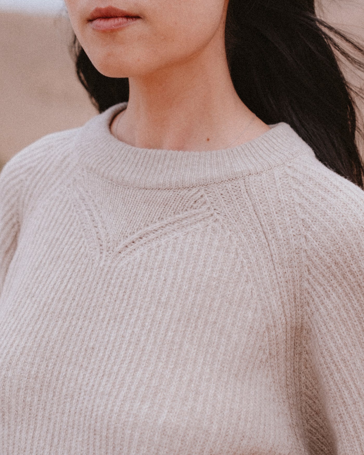 Crew Neck Sweater Yarn Delta Oatmeal