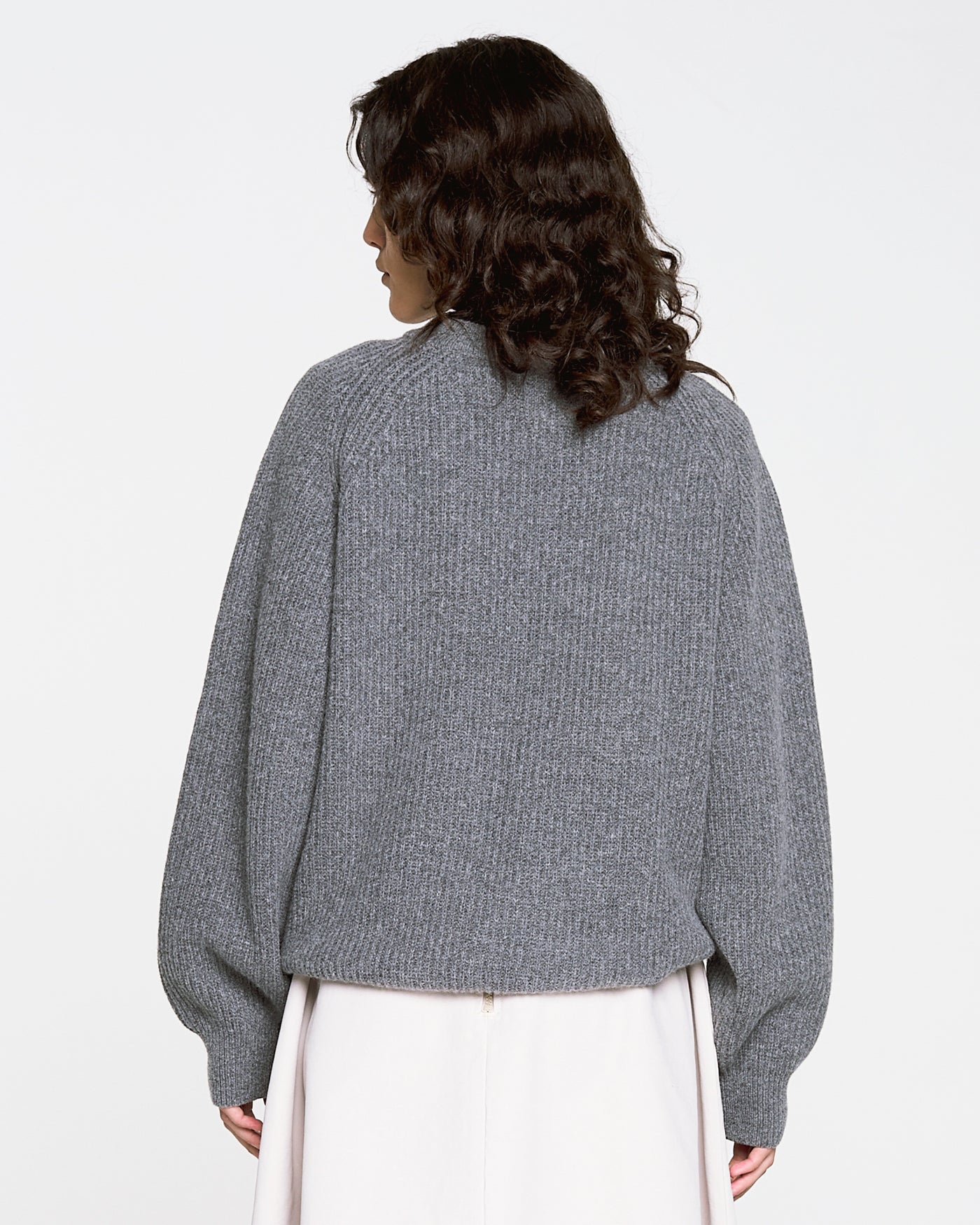 Crew Neck Sweater Yarn Delta Grey Melange