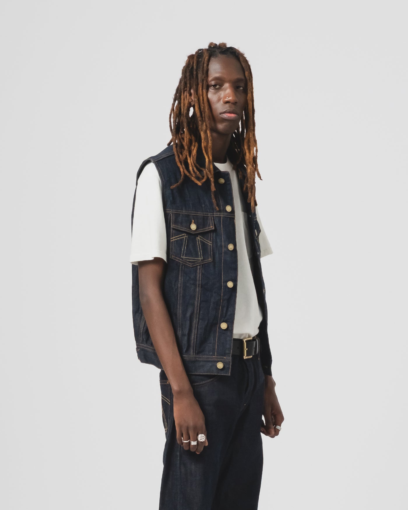 736 Sleeveless Jacket 13Oz Denim
