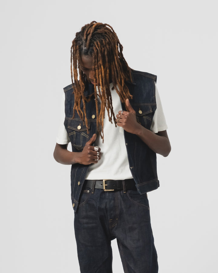 736 Sleeveless Jacket 13Oz Denim