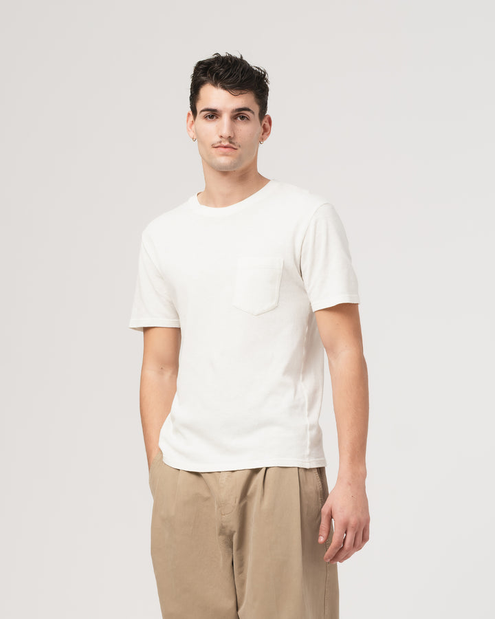 Pocket T Cotton Hemp White