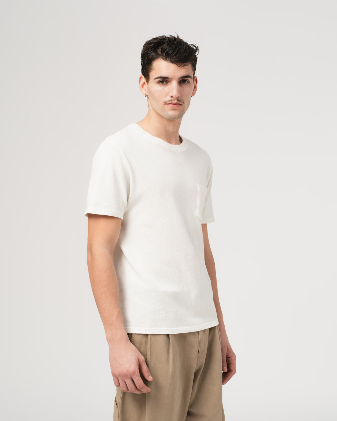 Pocket T Cotton Hemp White
