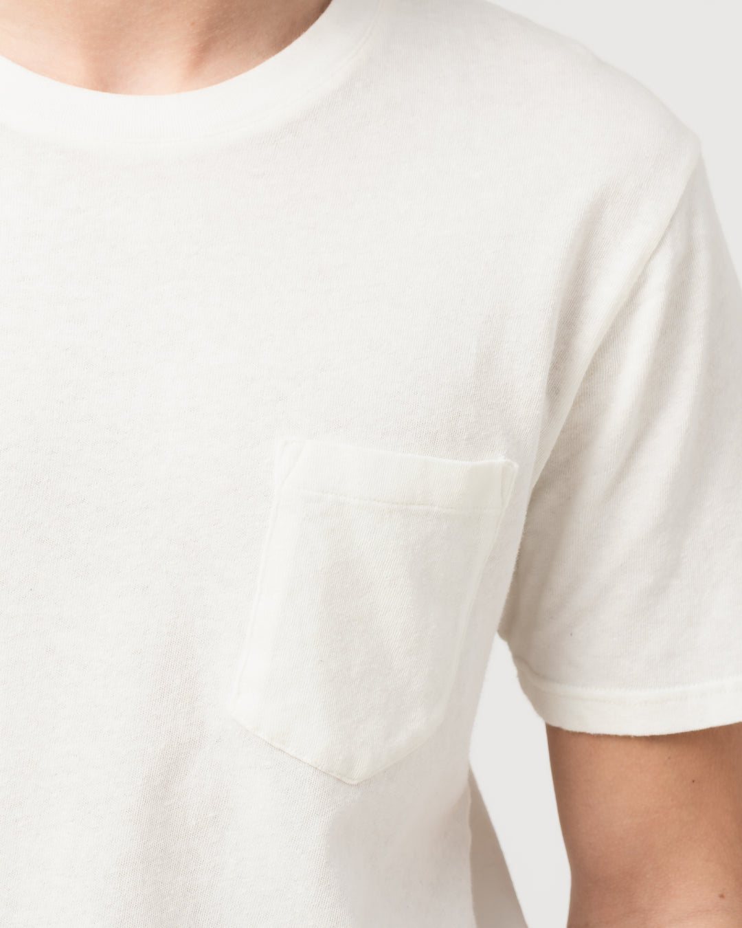 Pocket T Cotton Hemp White