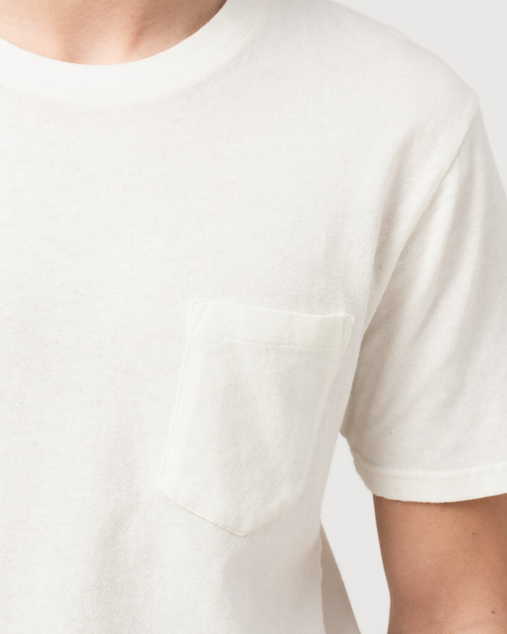 Pocket T Cotton Hemp White