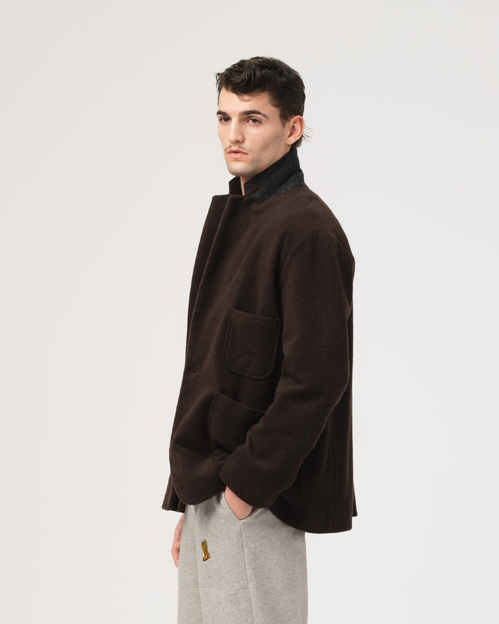 Blazer Wool Drap Chocolate