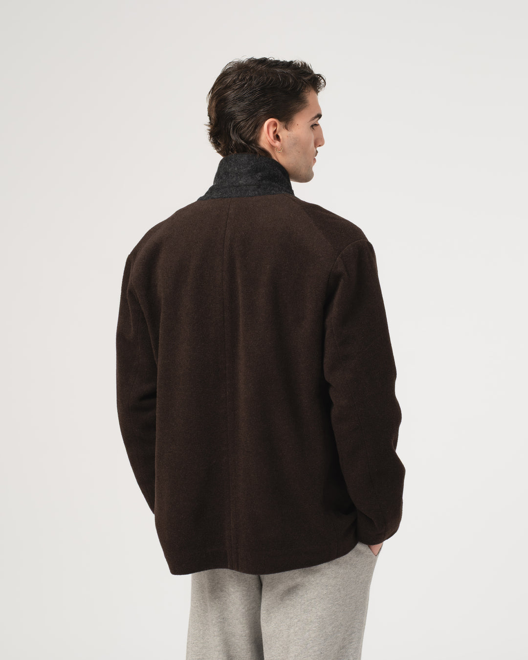 Blazer Wool Drap Chocolate